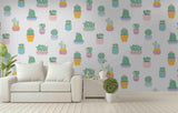 3D cactus flowerpot wall mural wallpaper 26- Jess Art Decoration