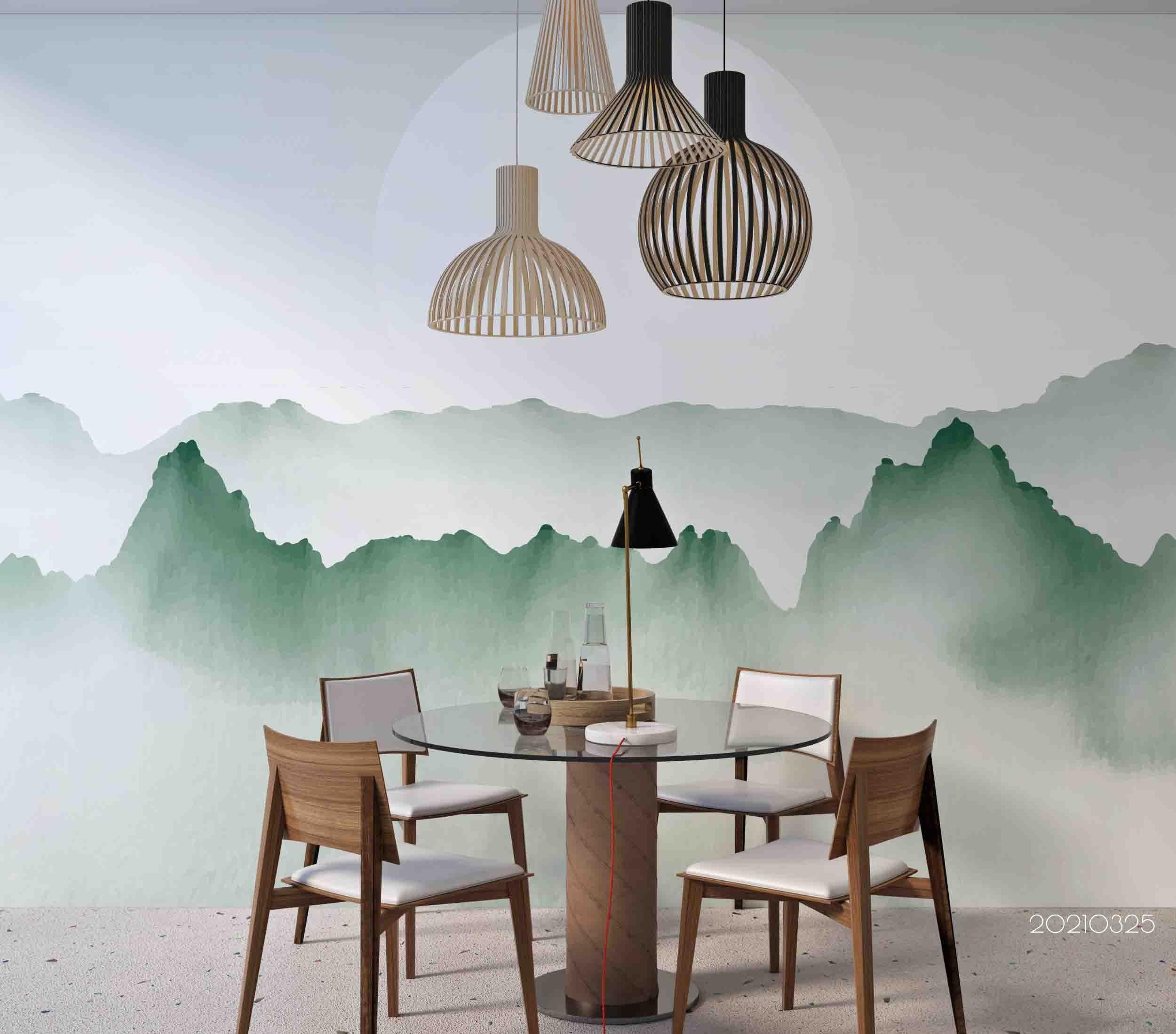 3D Chinese Landscape Painting Wall Mural Wallpaper LQH 303- Jess Art Decoration