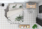 3D Green Leaf Geometry Quilt Cover Set Bedding Set Duvet Cover Pillowcases LQH A109- Jess Art Decoration