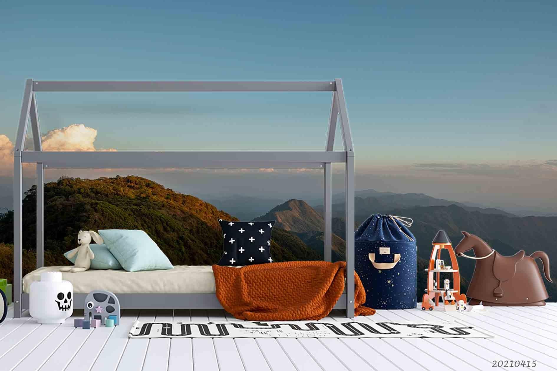 3D Sky Mountain Cloud Landscape Wall Mural Wallpaper LQH 321- Jess Art Decoration