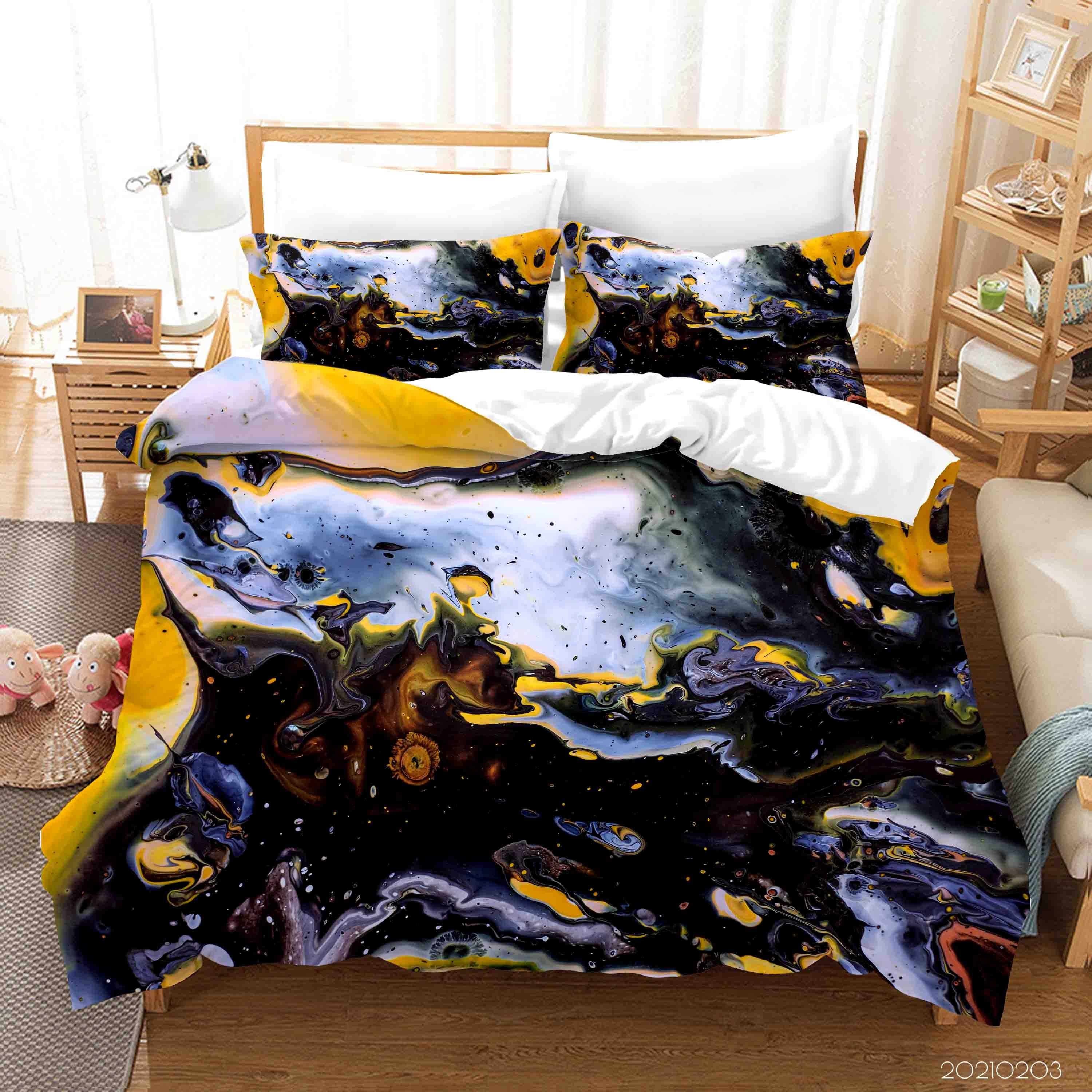 3D Abstract Marble Pattern Quilt Cover Set Bedding Set Duvet Cover Pillowcases 105- Jess Art Decoration