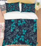 3D Green Plant Leaf Pattern Quilt Cover Set Bedding Set Pillowcases  11- Jess Art Decoration