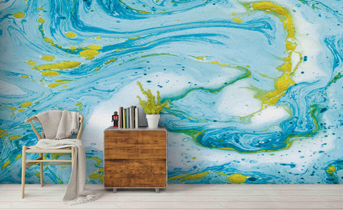 3D Blue Ocean Texture Marble Wall Mural Wallpaper 191- Jess Art Decoration