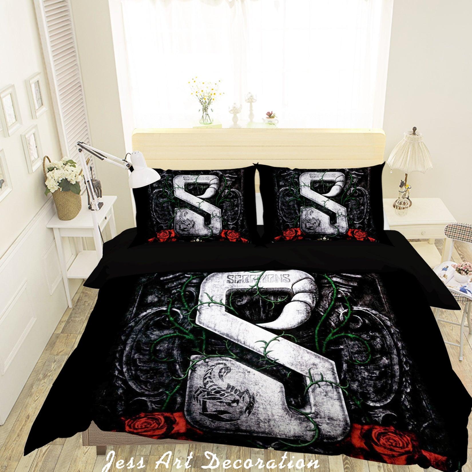 3D Rock Band Symbol Quilt Cover Set Bedding Set Pillowcases 88- Jess Art Decoration
