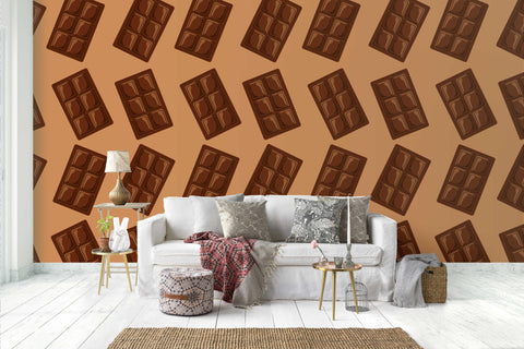 3D Chocolate Pattern Brown Background Wall Mural Wallpaper 28- Jess Art Decoration