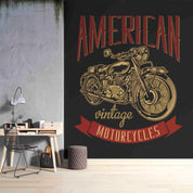 3D Classic American Motorcycle Illustration Wall Mural Wallpaper GD 3215- Jess Art Decoration