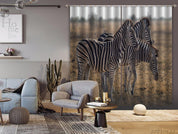 3D Zebra Prairie Pattern Curtains and Drapes GD 894- Jess Art Decoration