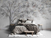 3D Hand Drawn Floral Tree Wall Mural Wallpaper LQH 142- Jess Art Decoration
