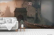 3D Castle Building Landscape Wall Mural Wallpaper LQH 589- Jess Art Decoration