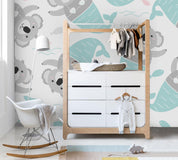 3D Cartoon Koala Mermaid Wall Mural Wallpaper A171 LQH- Jess Art Decoration