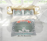 3D Snow Elk Quilt Cover Set Bedding Set Pillowcases 88- Jess Art Decoration