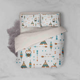3D Cartoon Owl Feather Quilt Cover Set Bedding Set Pillowcases 86- Jess Art Decoration