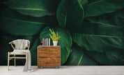 3D Hand Painted Green Leaves Wall Mural Wallpaper 60- Jess Art Decoration