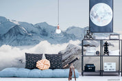 3D Sky Snow Mountain White Cloud Wall Building Wall Mural Wallpaper LQH 786- Jess Art Decoration