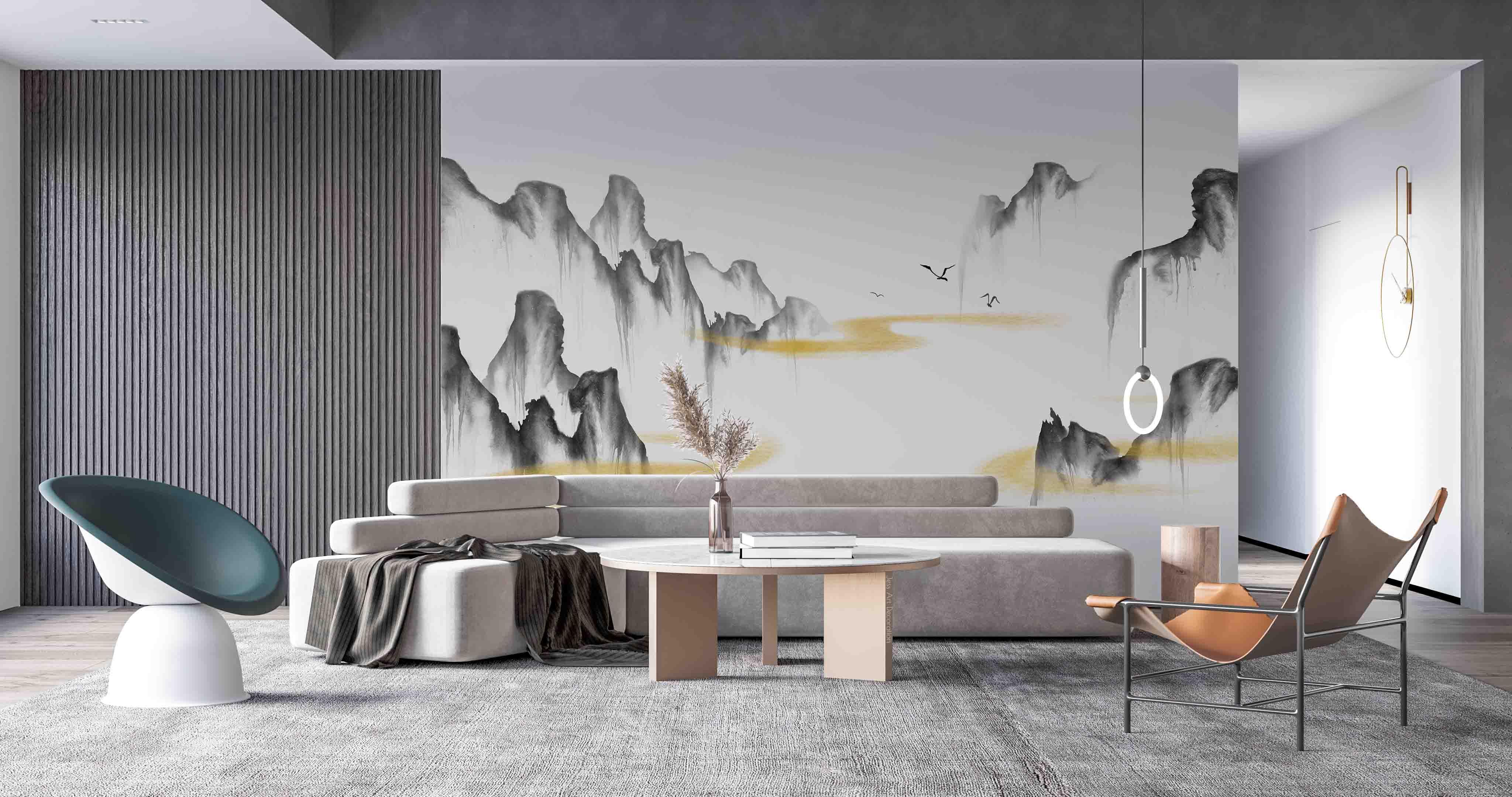 3D Ink Landscape Painting Wall Mural Wallpaper GD 2515- Jess Art Decoration