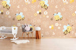 3D Cartoon Bee Hive Wall Mural Wallpaper A181 LQH- Jess Art Decoration