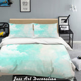 3D Blue Green Color Gradient Quilt Cover Set Bedding Set Pillowcases 24- Jess Art Decoration