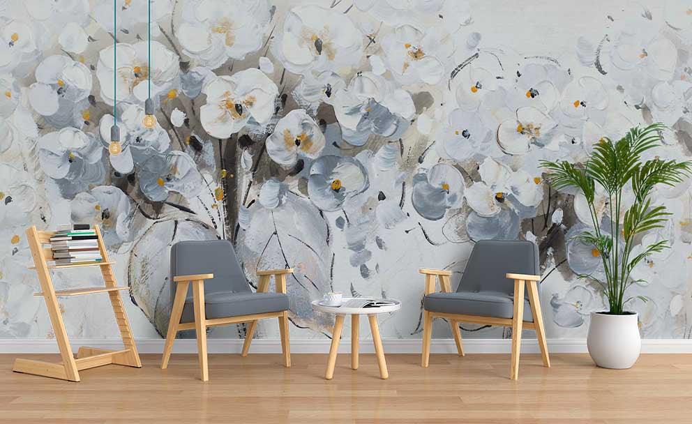 3D Watercolor Abstract Floral Wall Mural Wallpaper 229- Jess Art Decoration
