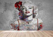 3D Marilyn Monroe Wall Mural Wallpaper LQH 304- Jess Art Decoration