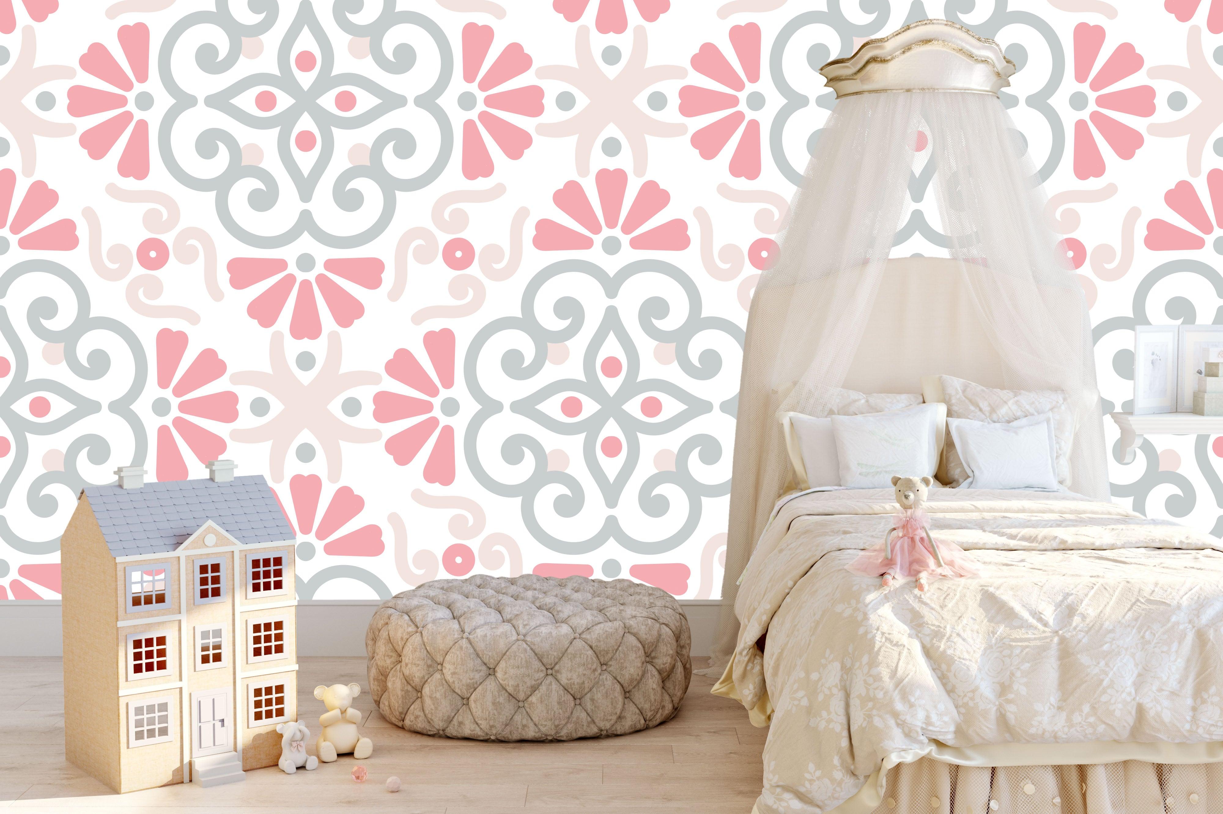 3D Grey Floral Pattern Wall Mural Wallpaper 16- Jess Art Decoration