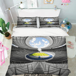 3D Blue Sky Football Field Quilt Cover Set Bedding Set Pillowcases  105- Jess Art Decoration