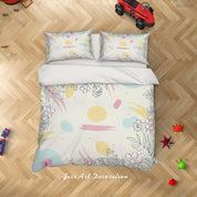 3D Watercolor Floral Pattern Quilt Cover Set Bedding Set Duvet Cover Pillowcases 50- Jess Art Decoration
