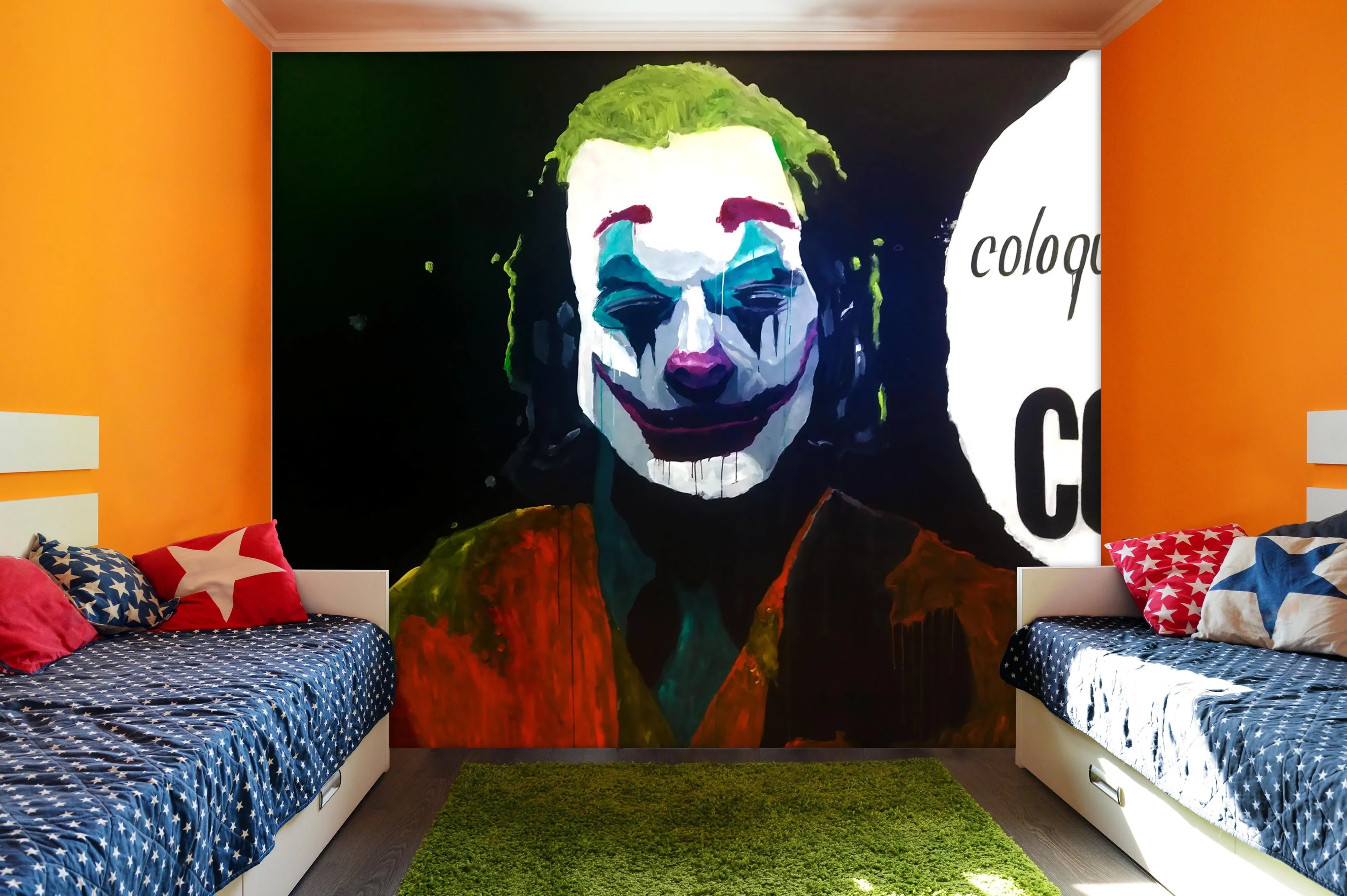 3D Watercolor Clown Wall Mural Wallpaper B47- Jess Art Decoration
