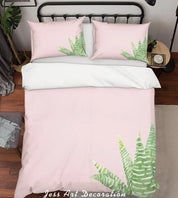 3D Pink Aloe Quilt Cover Set Bedding Set Duvet Cover Pillowcases SF55- Jess Art Decoration