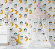 3D Cartoon Moon Star Wall Mural Wallpaper A396 LQH- Jess Art Decoration