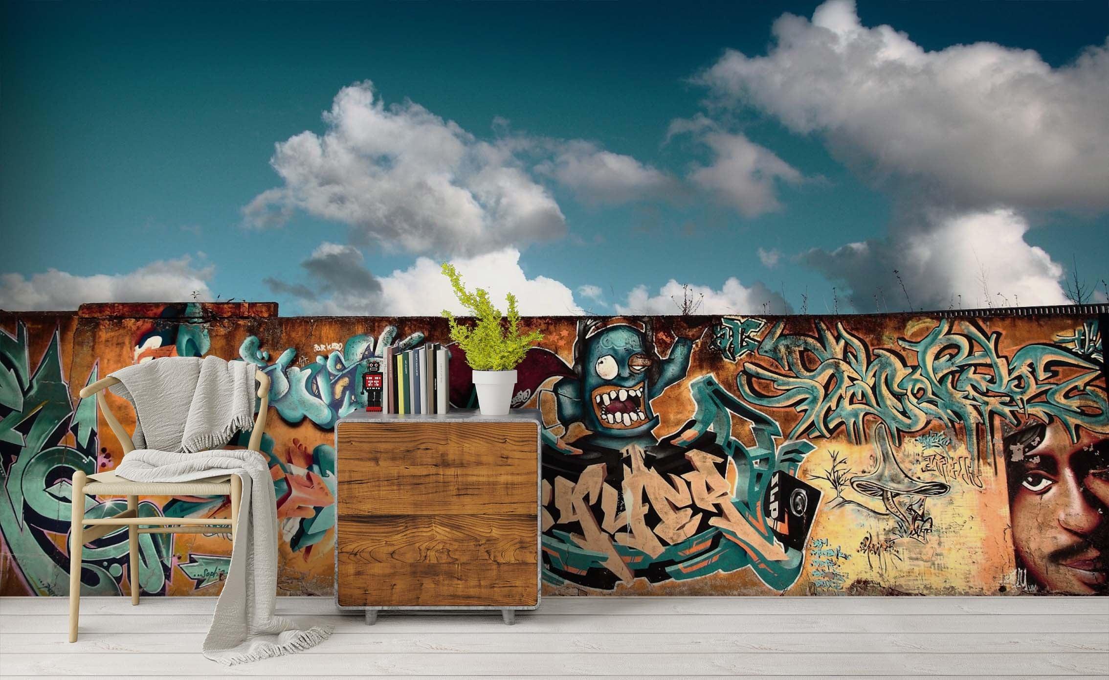 3D Street Graffiti Wall Mural Wallpaper sww  203- Jess Art Decoration