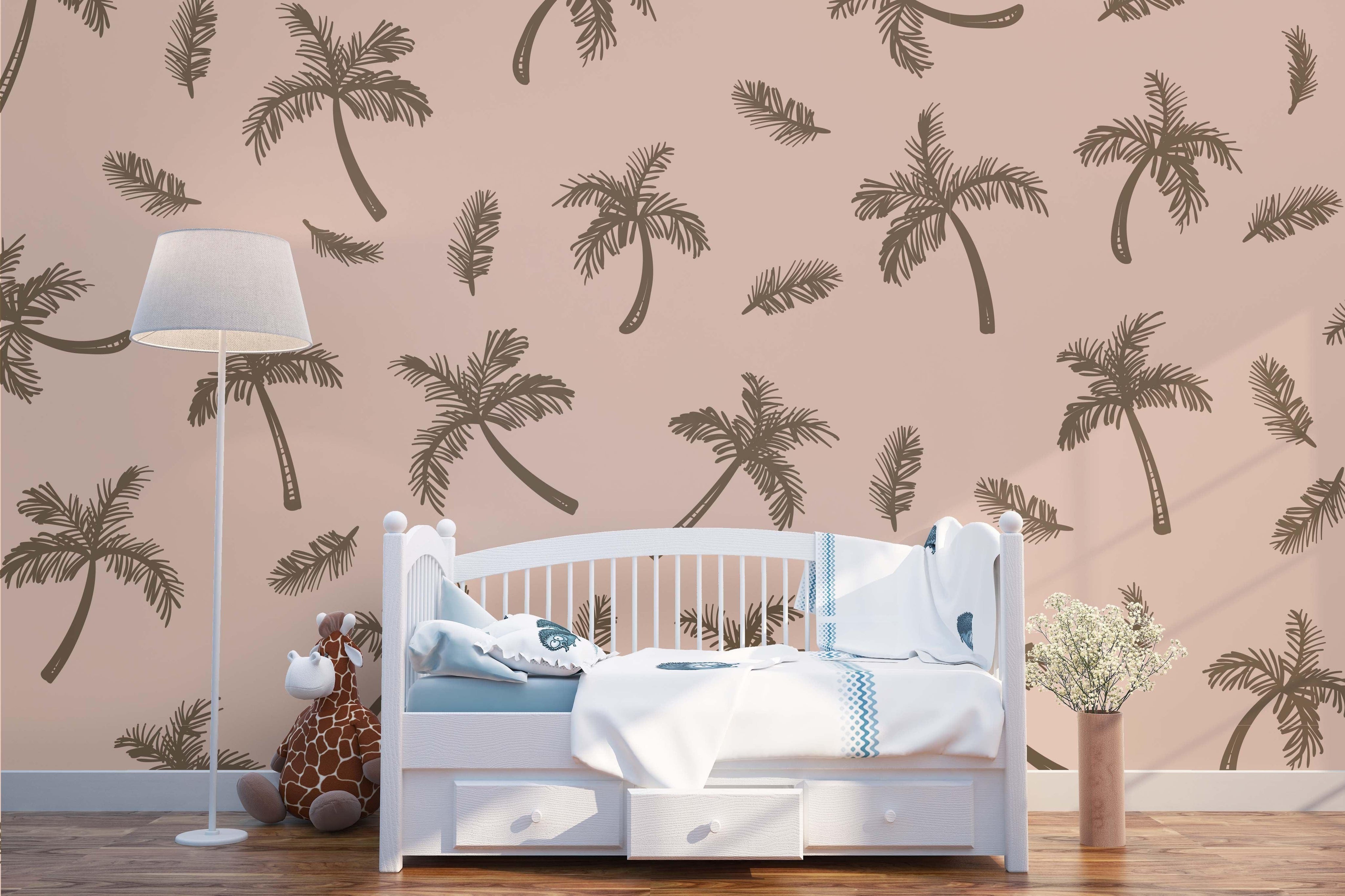 3D Brown Coconut Tree Wall Mural Wallpaper 183- Jess Art Decoration