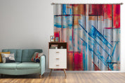 3D Abstract Graffiti Colored Geometric Art Curtains and Drapes GD 733- Jess Art Decoration