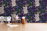 3D Cartoon Koala Blue Leaf Wall Mural Wallpaper A186 LQH- Jess Art Decoration