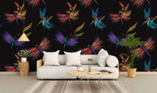 3D Black Dragonfly Wall Mural Wallpaper SF98- Jess Art Decoration