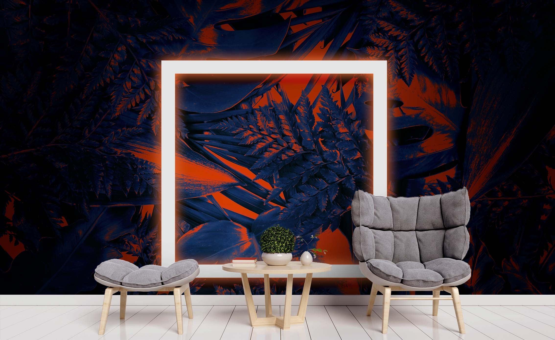 3D Retro Leaf Plant Wall Mural Wallpaper 59- Jess Art Decoration