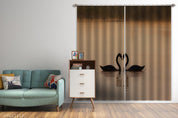 3D Landscape Swan Lake Curtains and Drapes LQH 165- Jess Art Decoration