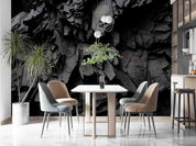 3D Black Rock Texture Wall Mural Wallpaper sww 72- Jess Art Decoration