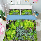 3D Tropical Green Plant Quilt Cover Set Bedding Set Pillowcases  81- Jess Art Decoration