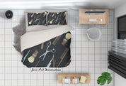 3D Cartoon Scissors Comb Quilt Cover Set Bedding Set Pillowcases 93- Jess Art Decoration