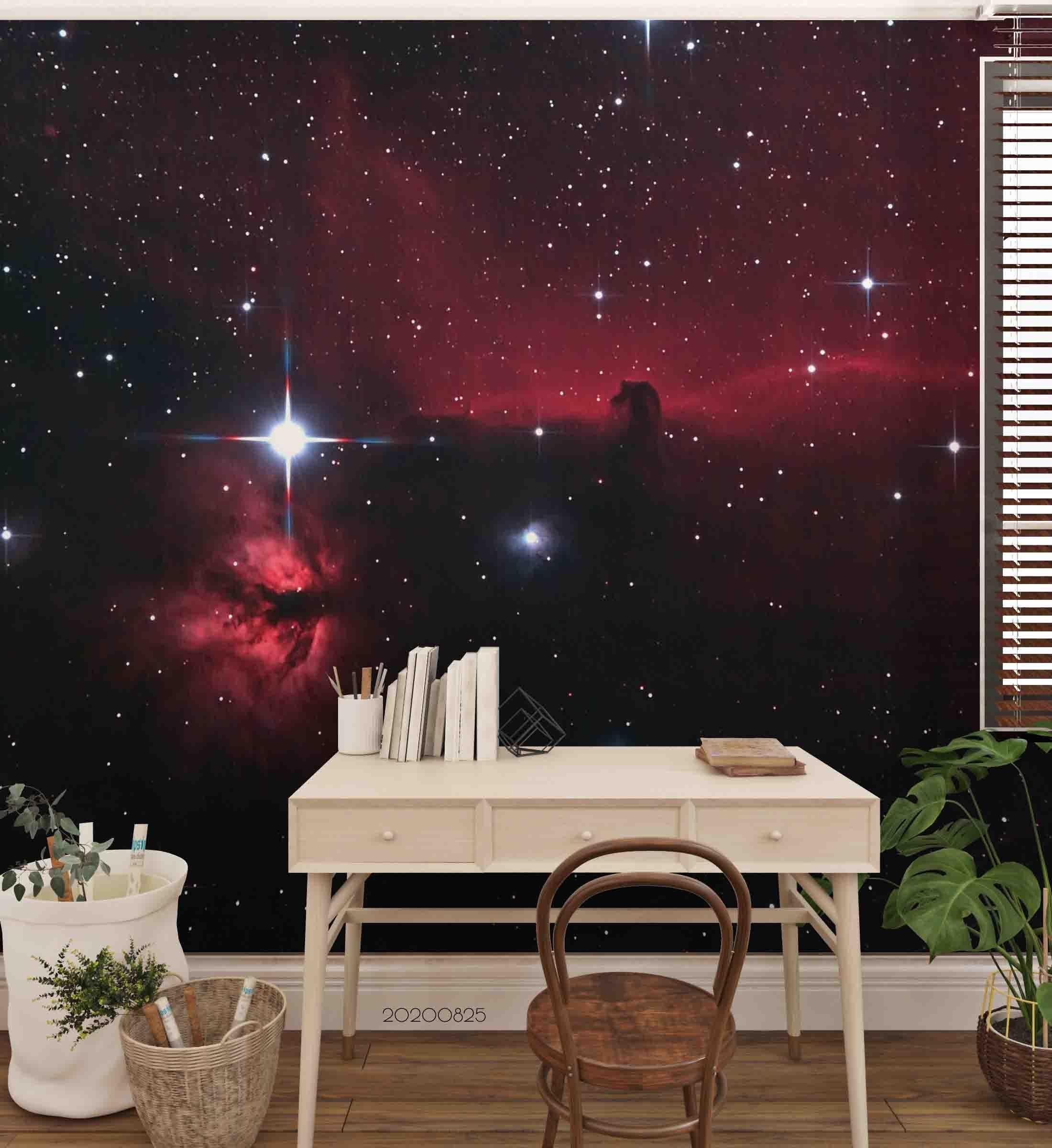 3D Pink Starry Sky Universe Wall Mural Wallpaper 27 LQH- Jess Art Decoration