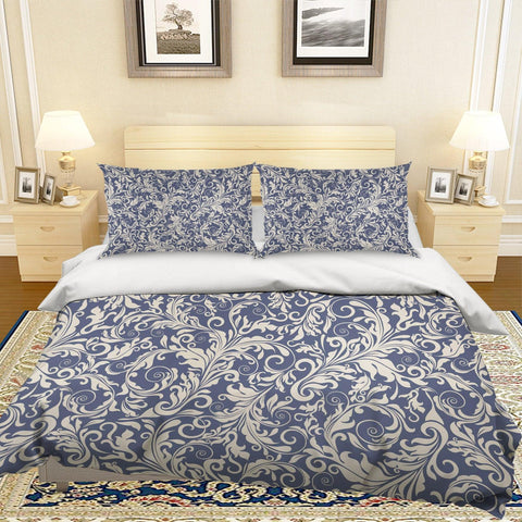 3D Blue Pattern Quilt Cover Set Bedding Set Pillowcases 217- Jess Art Decoration
