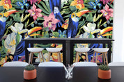 3D colored tropical animals plants wall mural  Wallpaper 5- Jess Art Decoration