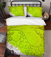 3D Abstract Green Bubble Quilt Cover Set Bedding Set Duvet Cover Pillowcases 132- Jess Art Decoration