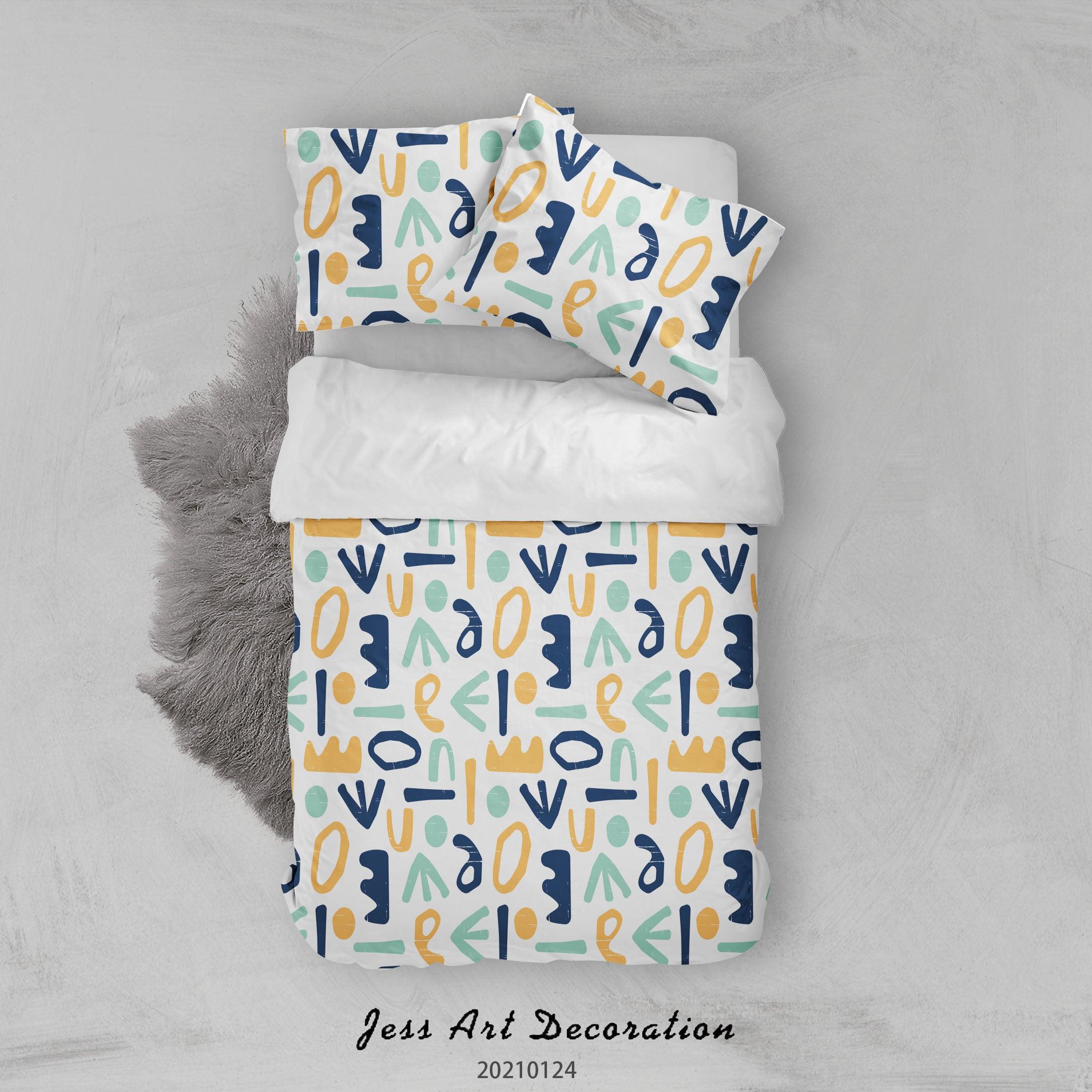 3D Abstract Green Geometric Shape Quilt Cover Set Bedding Set Duvet Cover Pillowcases 44- Jess Art Decoration