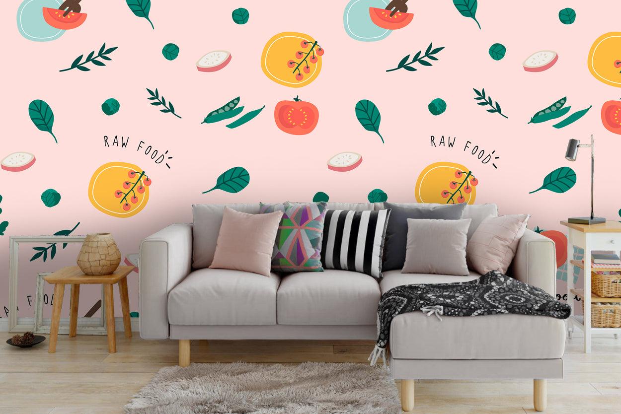 3D Dutch Beans Tomato Leaves Wall Mural Wallpaper 73- Jess Art Decoration