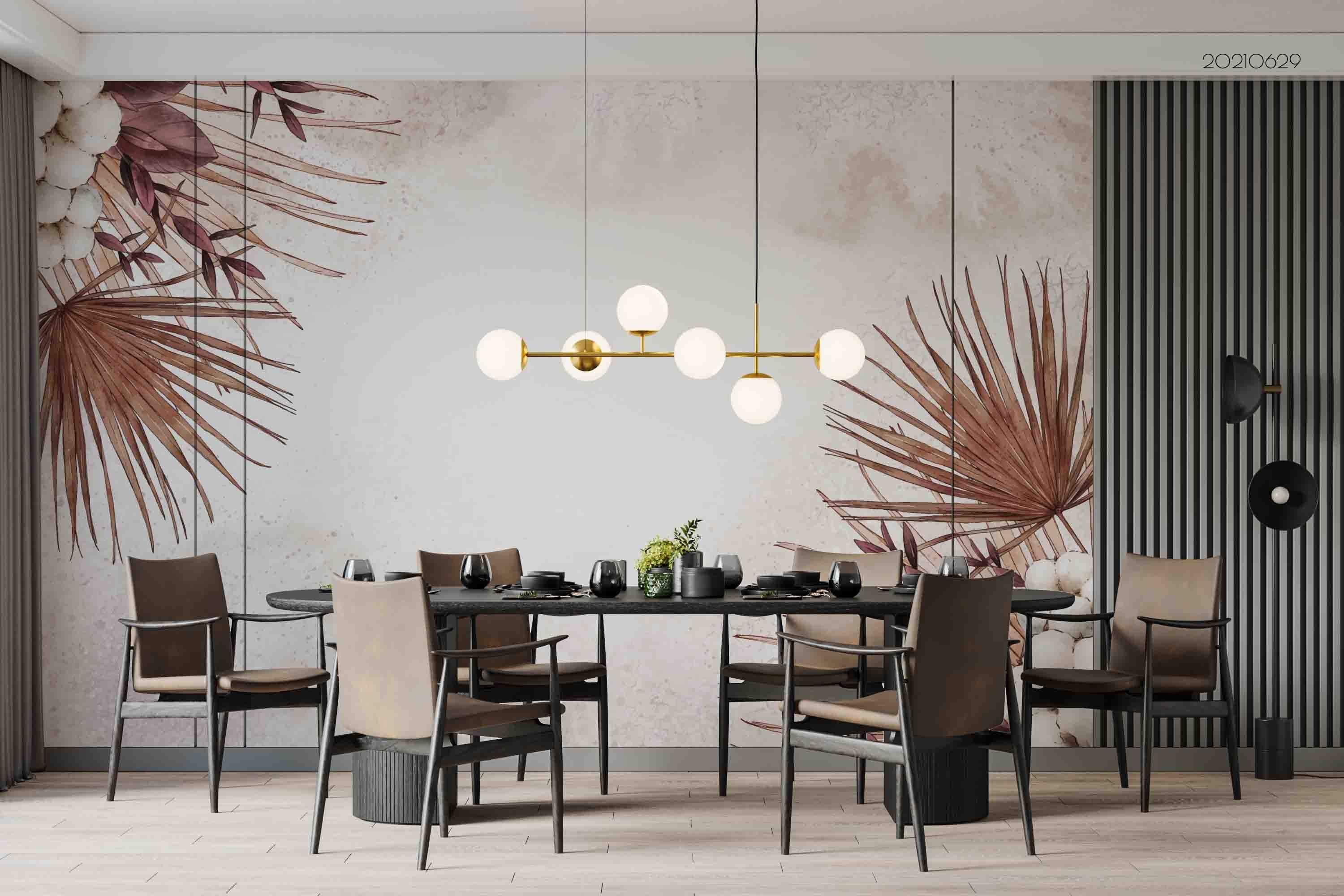 3D Watercolor Floral Leaves Wall Mural Wallpaper LQH 42- Jess Art Decoration