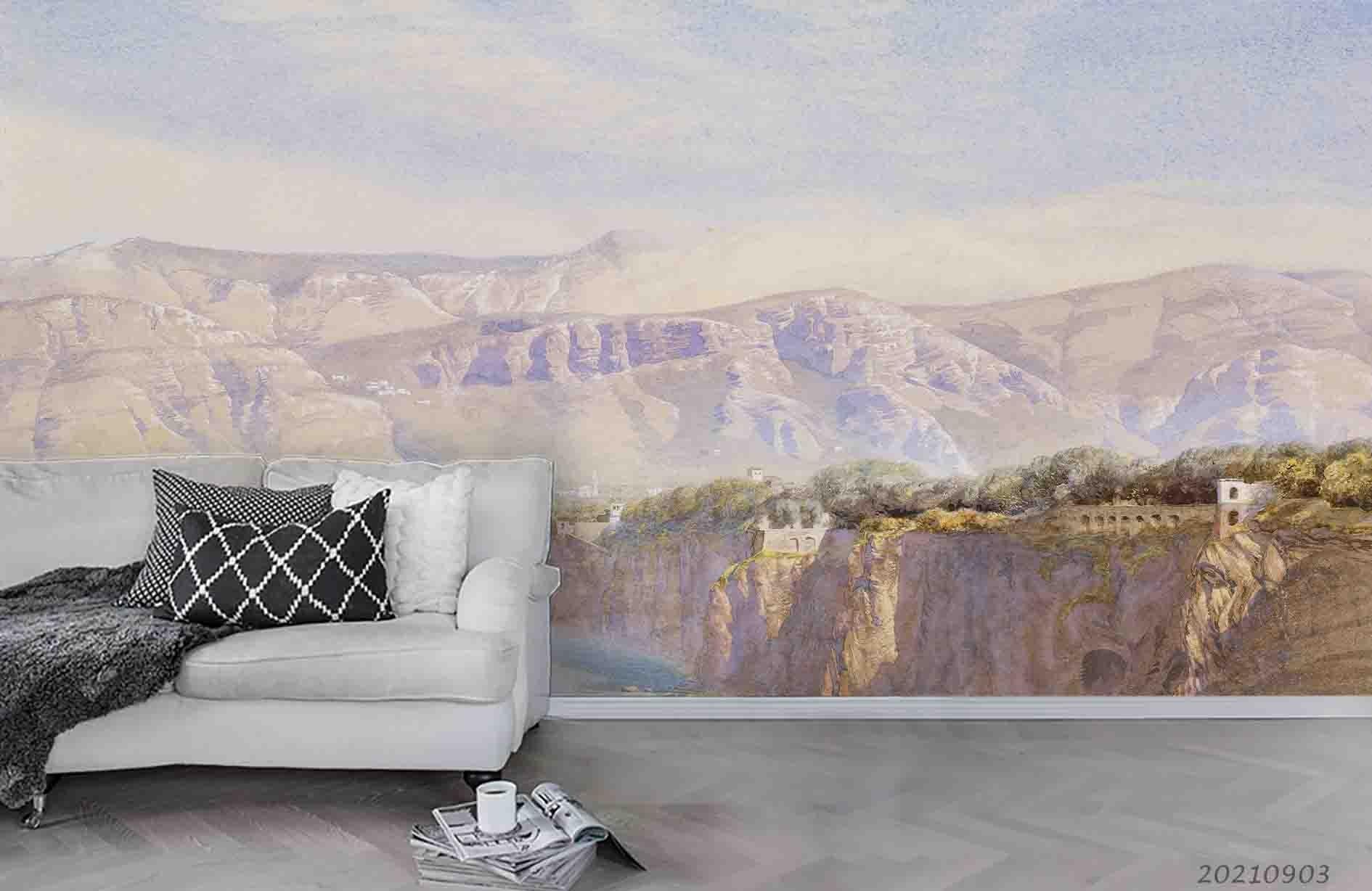 3D Landscape Oil Painting Wall Mural Wallpaper LQH 113- Jess Art Decoration
