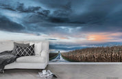 3D Sky Cloud Cornfield Road Landscape Wall Mural Wallpaper LQH 390- Jess Art Decoration