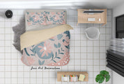 3D Cartoon Floral Leaf Quilt Cover Set Bedding Set Duvet Cover Pillowcases A020 LQH- Jess Art Decoration