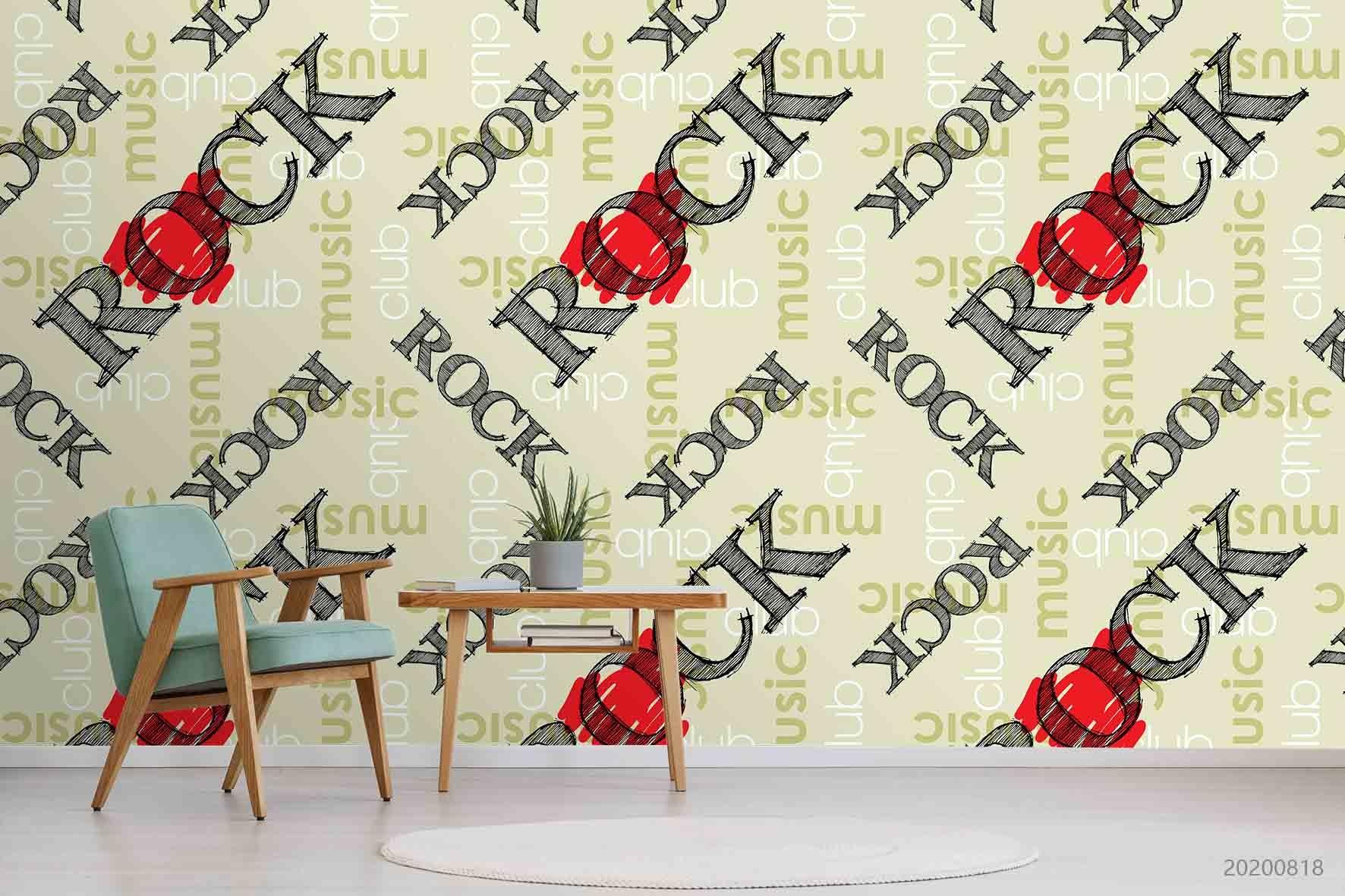3D Vintage Letter Pattern Wall Mural Wallpaper LXL 1137- Jess Art Decoration